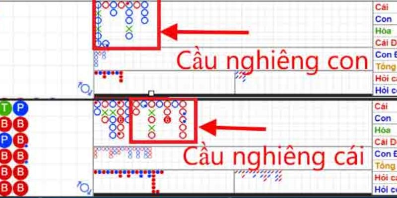 Cầu nghiêng con/nghiêng cái trong Baccarat